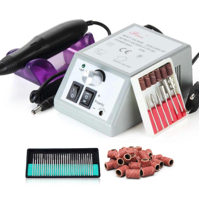 

20000RPM Apparatus for Manicure Pedicure Nail Drill Bits 30pcs Milling Cutters 100pcs Sanding Set Electric Nail Milling Machine