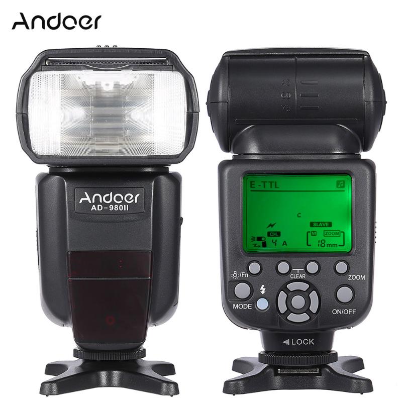 

Andoer AD-980II E-TTL HSS 1/8000s Master Slave GN58 Flash Speedlite for 5D Mark III/5D Mark II/6D/5D DSLR Camera