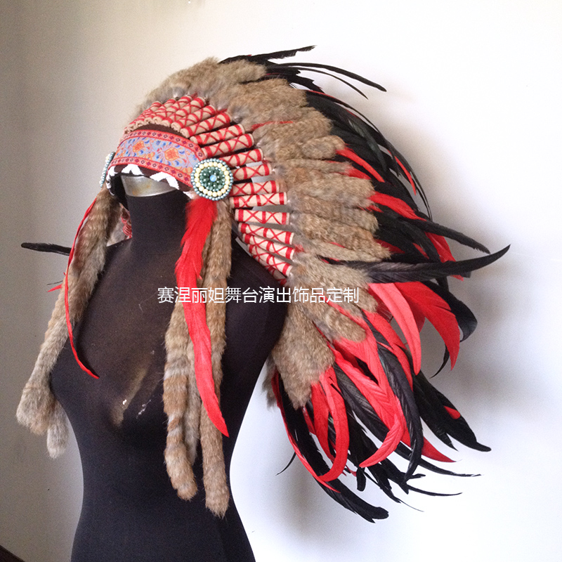 

feather headdress and headdress for general use chief hat and top grade feather ornament wall decoration to be made to or