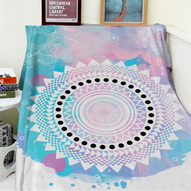 

Blankets Soft Plush Super Warm Sofa Bed Blanket Throw White Mandala Beautiful Pattern Thick Thin Cobertor Plaid