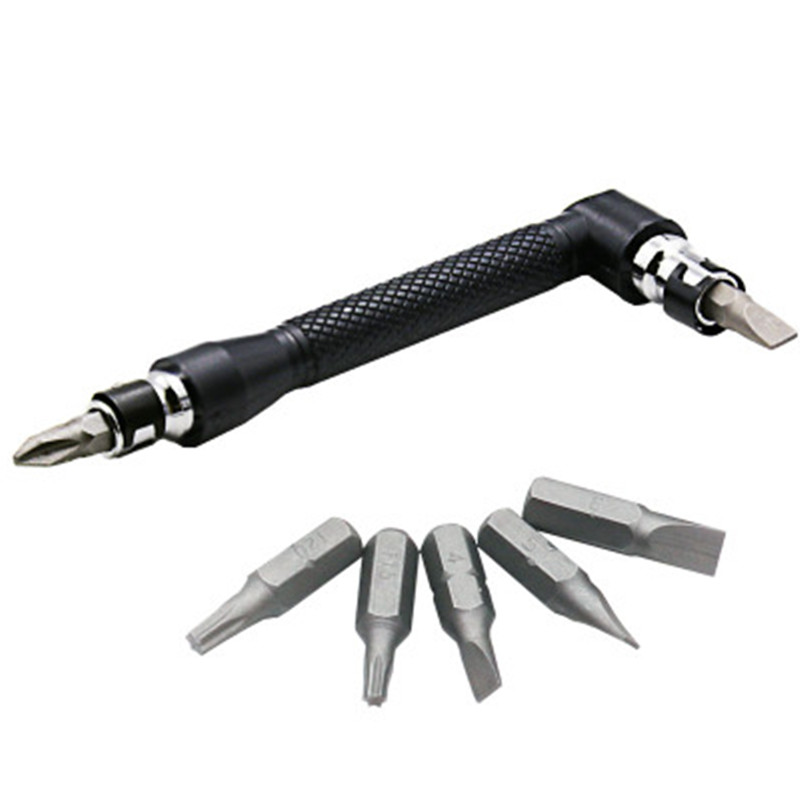 

Mini Double-ended Socket Screw 7-shaped L-shaped Angle Head Wrench, Wind Batch Flat Cross Torx Screwdriver Extension Tool Set