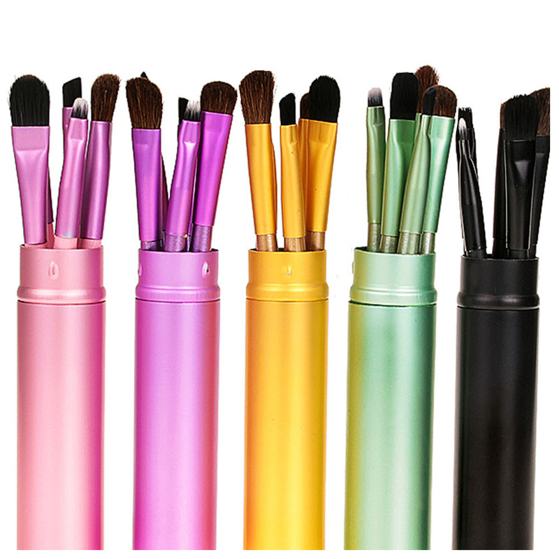 

5pcs Mini Eye Makeup Brushes Set Smoky Eyeshadow Eyeliner Eyebrow Brush Lip Make Up Brush Kit Blending Brushes