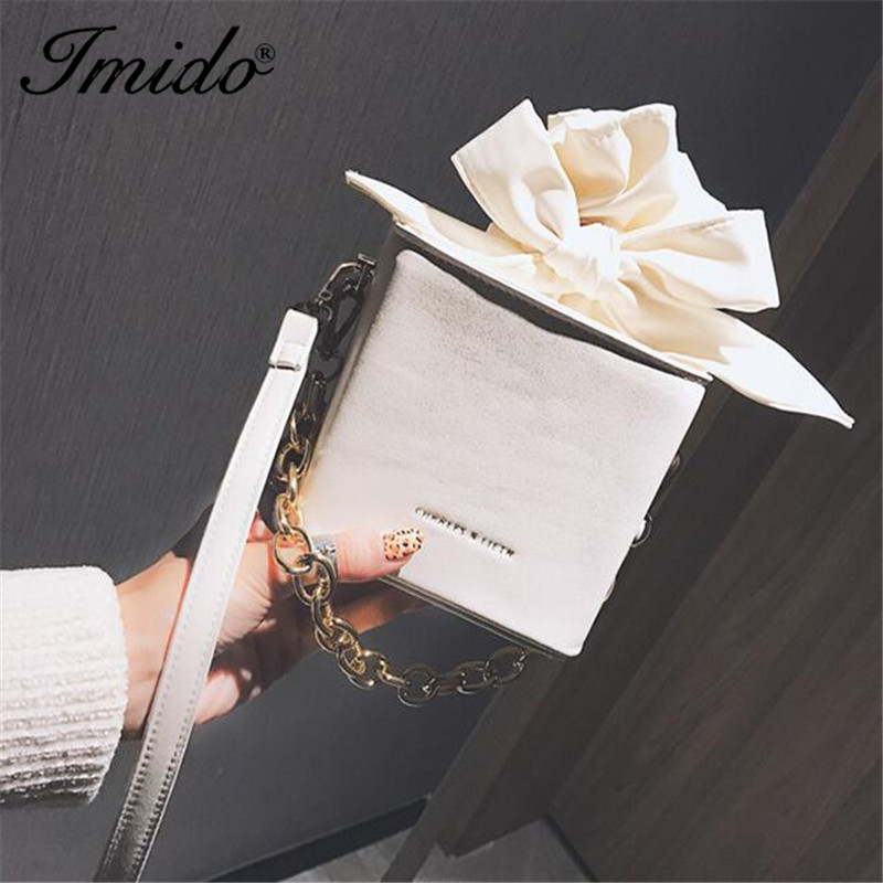 

Female Designer Handbag 2020 Fashion New High Quality PU Leather Women Tote Bag Bow Chain Shoulder Messenger Bag Mini Box Bags, Black