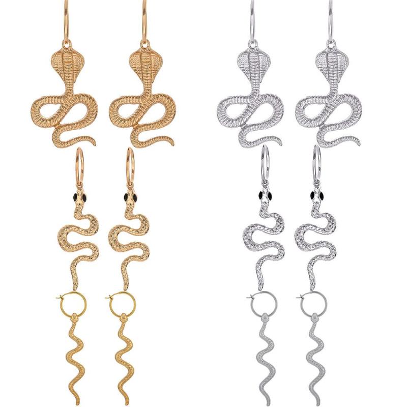 

Hoop & Huggie Exaggerated Animal Snake Dangle Earrings Cool Drop For Women Teen Girls Gothic Ear Jewelry