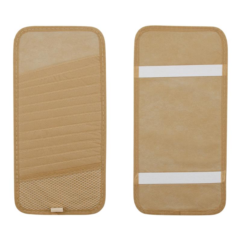 

Universal PU Car Vehicle Sun Visor Sunglasses Eyeglasses Glasses Holder Storage Pen Bag Clip Package Storage