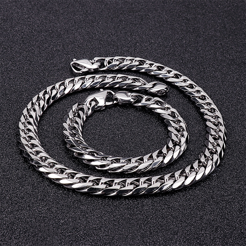 

1pcs Chunky Huge 15mm wide Cool Mens Fashion jewelry stainless steel Polished curb link chain necklace Lenght 8.5''-40'' choose