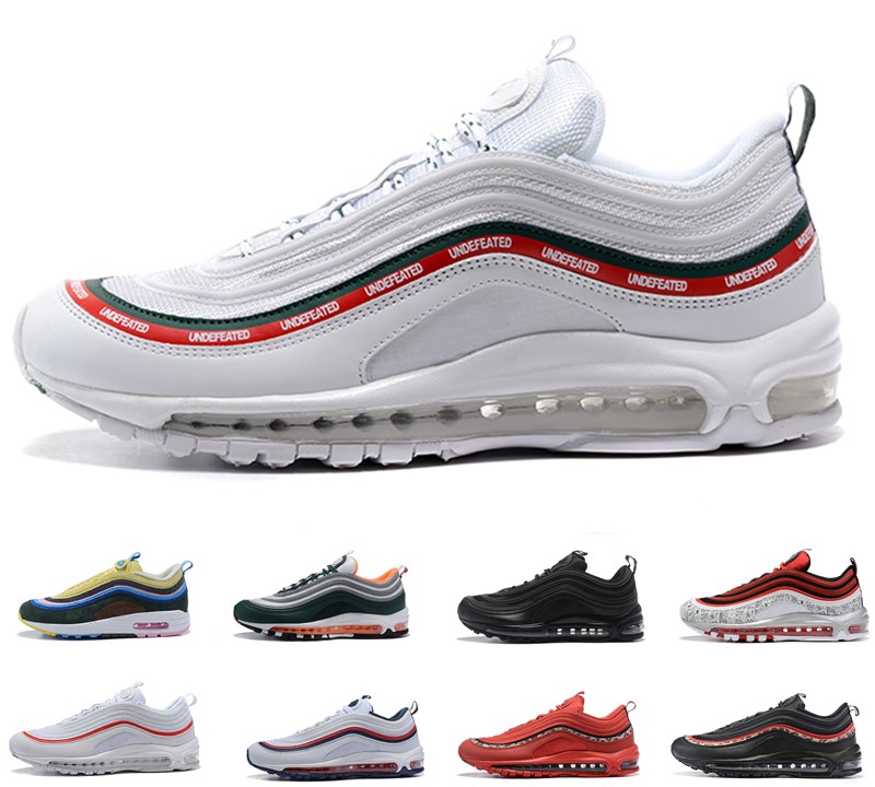 

selling 97 man woman outdoor shoes OG QS Tripel White Black Red Metallic Gold Silver Bullet PRM high quality 3M Premium mens sports sneakers Men Women size 36-45, Shoes boxes