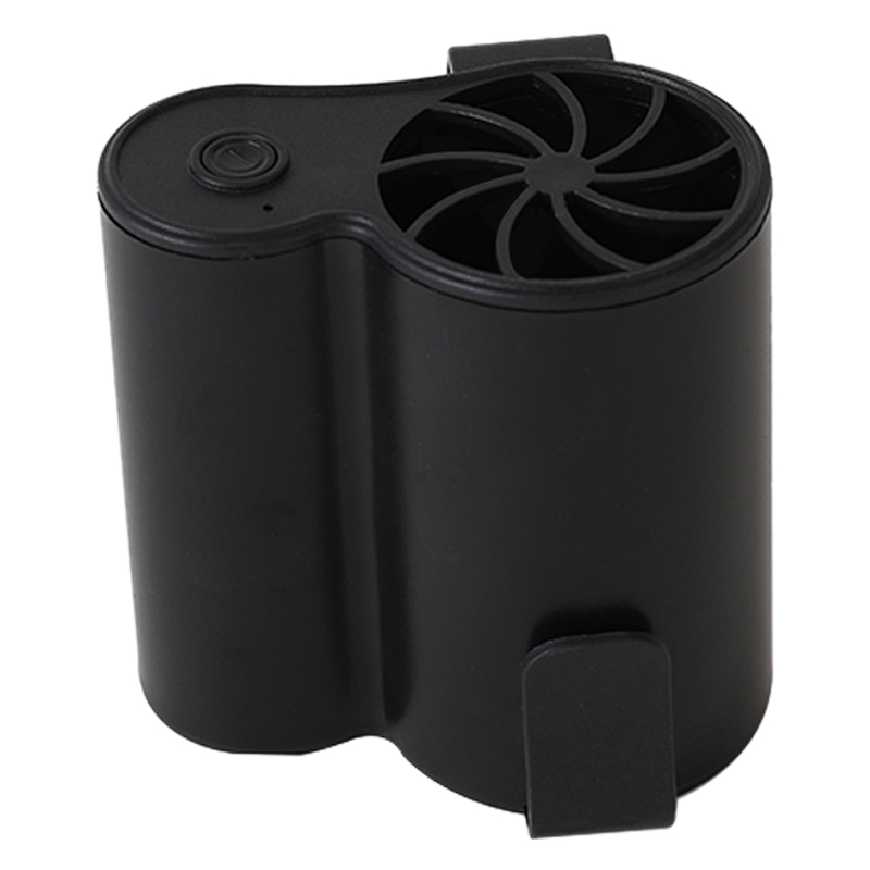 

Mobile Air Conditioning Cooler USB Waist Fan Portable Mini Fan Black for Outdoor Hanging Waist with Ice Face Towel