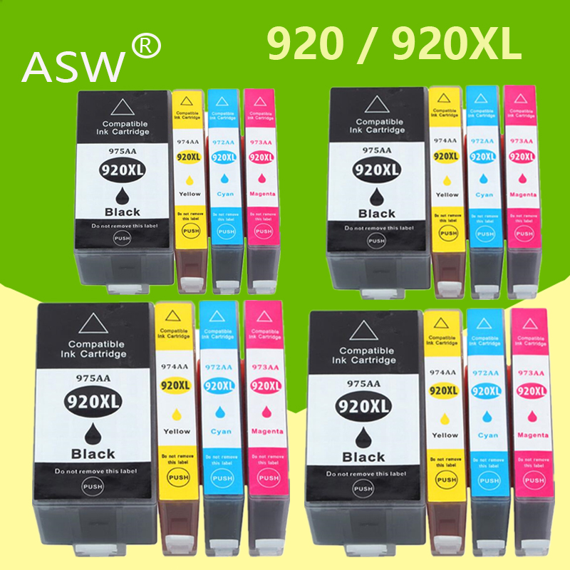 

ASW 920 compatible ink cartridge for 920XL For 920 Officejet 6000 6500 6500A 7000 7500 7500A printer with chip