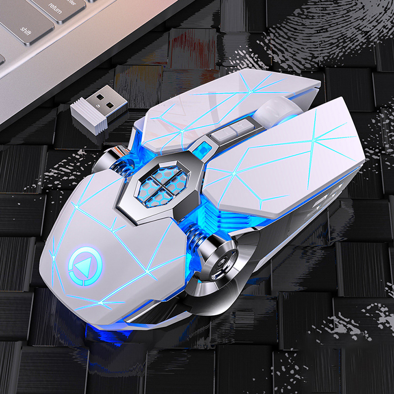 

Wireless Optical USB Mouse Gaming Mouse 7 Color LED Backlit Rechargeable for PC GK99