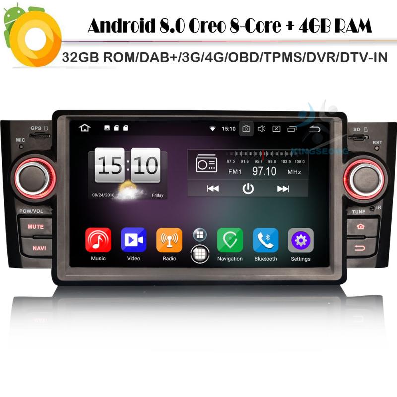 

Android 8.0 DAB+Autoradio GPS NAVI Canbus WiFi 4G GPS RDS BT Bluetooth USB SD DVR OBD BT Car Radio Player for Punto Linea