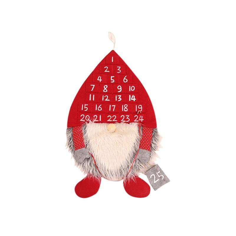 

Christmas Advent Calendar Forest Man Christmas Ornaments Lobby Home Living Room Door Wall Party Hanger Home Decorations