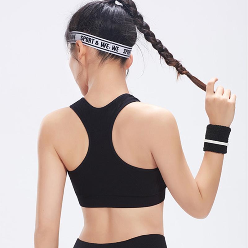

Sexy Women Hollow Out Breathable Sport Bra Solid Push Up Yoga Crop Top For Fitness Gym Wear Seamless Yoga Bra, Black