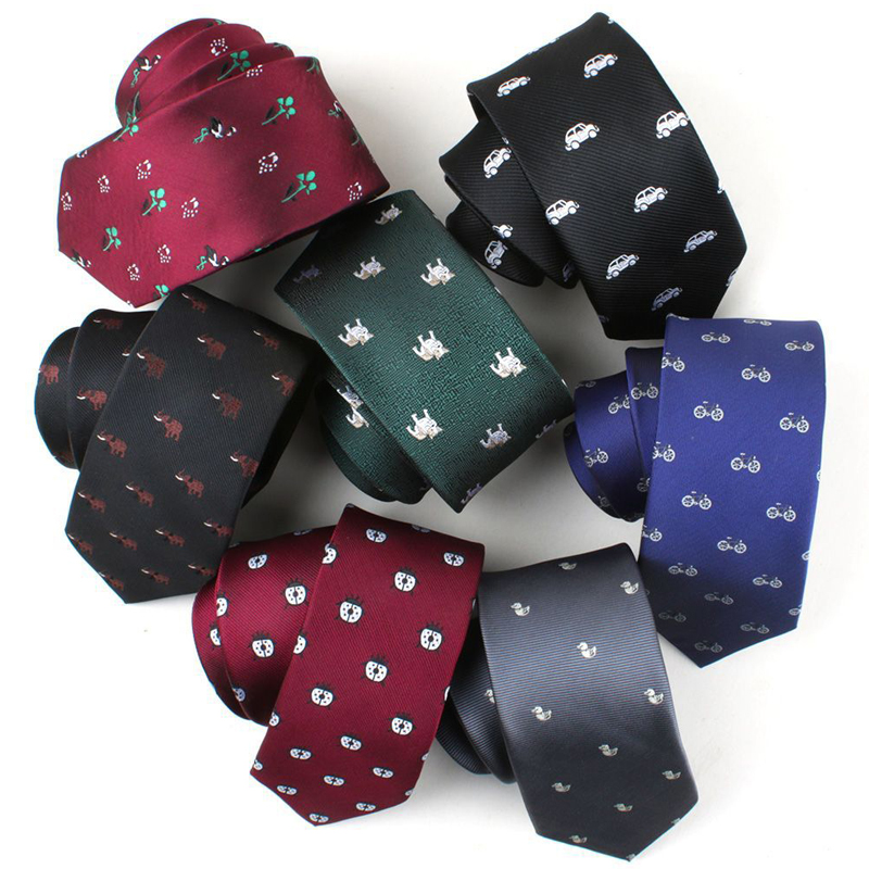 

Neck Tie High-quality Yarn-dyed Polyester Jacquard Cartoon Pattern Narrow Version Classic Fashion Casual Men's Unisex Tie Gifts