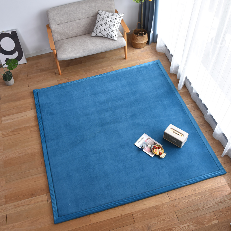 

New Arrival thick coral fleece carpet tatami mat living room bedroom carpet children crawling mat baby bedside Rectangular rug