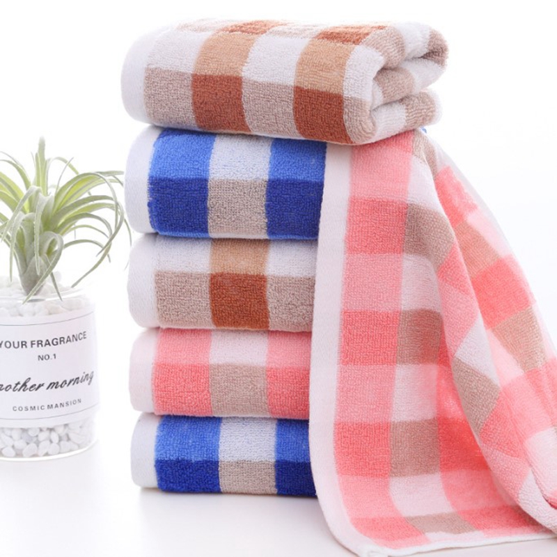 

Absorbent Stripe Hand Face Towel Cotton Soft Ultra Sweat Quick-Drying, Blue 1