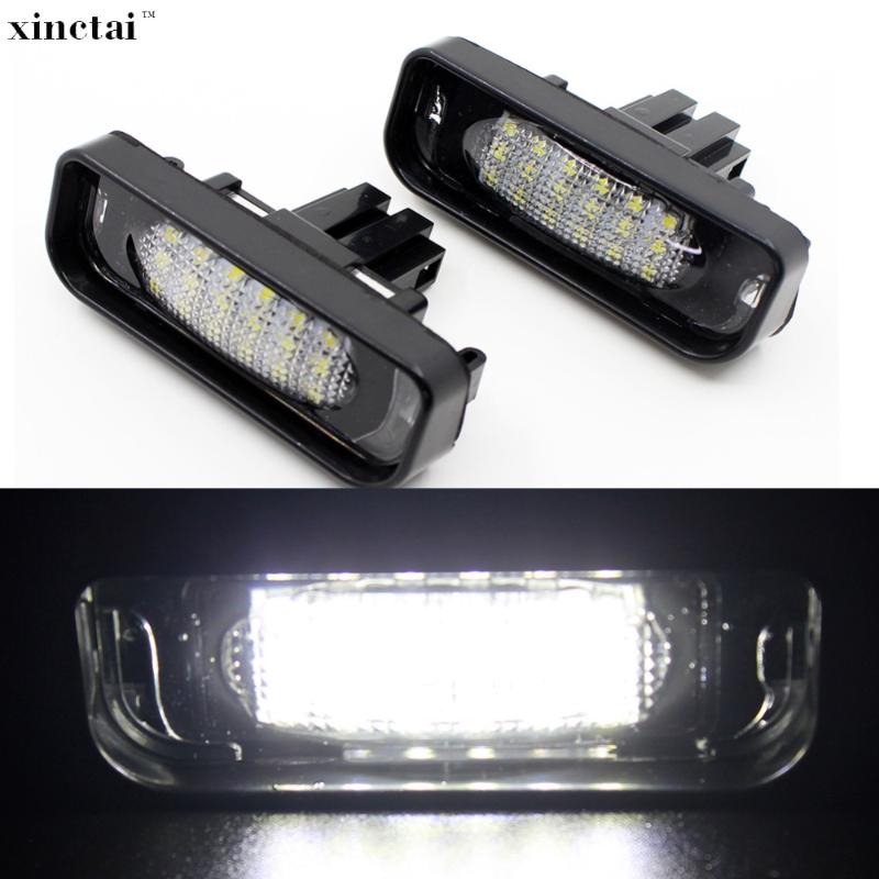 

2PCS Canbus Error Free LED Number License Plate Light for W220 S Class S320 S350 S500 S55 S600 S65, As pic