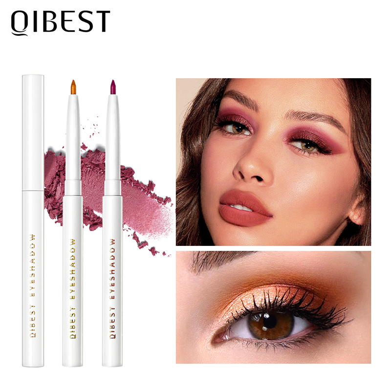 

12 Colors Matte Pearlescent Eyeliner Pen Automatically Rotate Long Lasting Waterproof Shadow TSLM1, 04