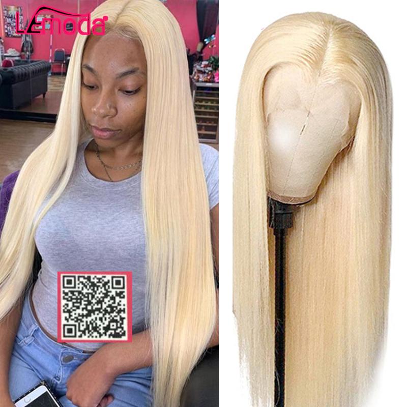 

Lemoda 613 Lace Front Wig Orange Ginger Straight Human Hair Wig Preplucked Brazilian Remy 99J Blonde Lace Frontal 30 32 Inch, 613 lace part wig