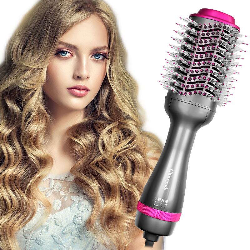 

4 in 1 One Step Hair Dryer Hot Air Brush Hair Straightener Comb and Curling Comb One Step Dryers Professional Tool