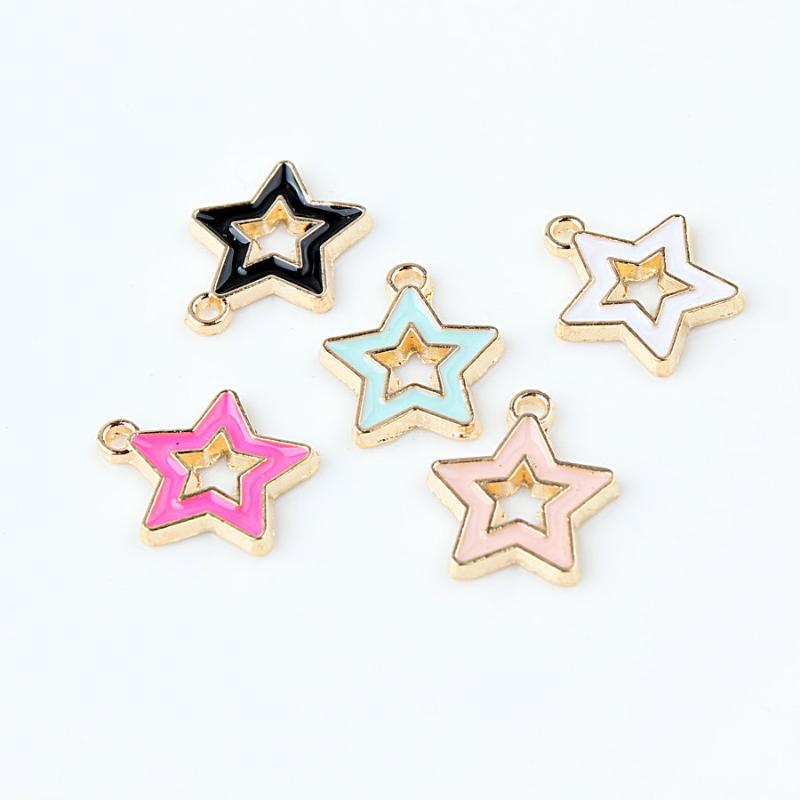 

MRHUANG 10pcs/lot Coco Tree floating Enamel Charms Alloy Pendant fit for necklaces bracelets DIY Female Fashion Jewelry 20*25mm