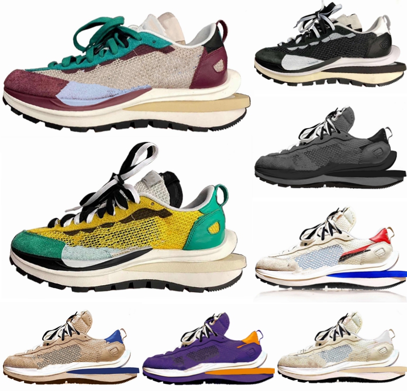 

2020 new VaporWaffle LD Waffle men women running shoes Neptune Green Game royal White Nylon Summit White Blue Multi trainers sports sneaker, Cream