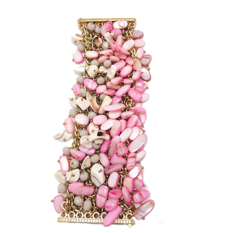 

Dream-it-possible designer good nice gold woman charm multilayer chains handmade bohemia bead natural stone druzy bracelet 2020