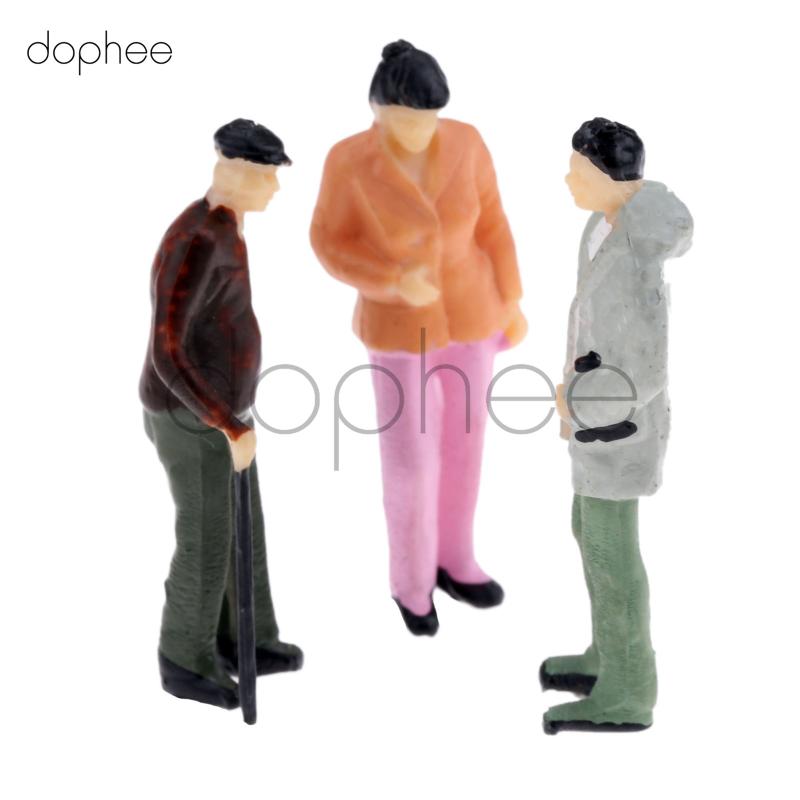 

dophee Model colorful People Painted Model Train People Figures Scale 1:42 1:150 1:300 Miniatures Micro Landscape Decoration