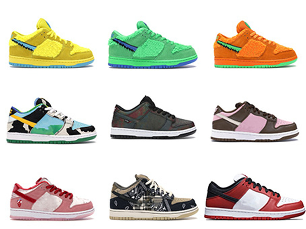 

Release Dunk SB Low J-Pack Chicago Travis Scott Chunky Dunky Bears Green Orange Yellow Civilist Stussy Cherry StrangeLove Men Running Shoes, Opti yellow