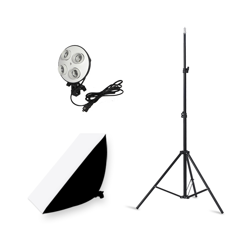 

1pc 50x70CM Lighting Four Lamp Softbox Kit With E27 Base Holder Soft Box Camera Accessories For Photo Studio Vedio
