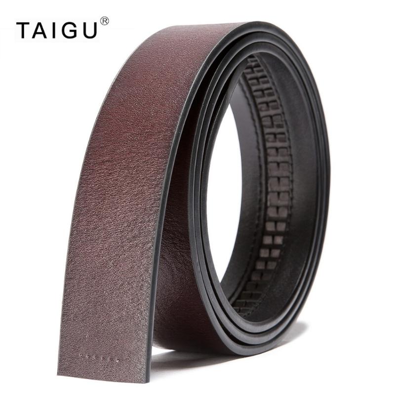 

TAIGU Genuine Cow Leather Belts Men Without Buckles 105cm-125cm Length Free Shipping, As pic