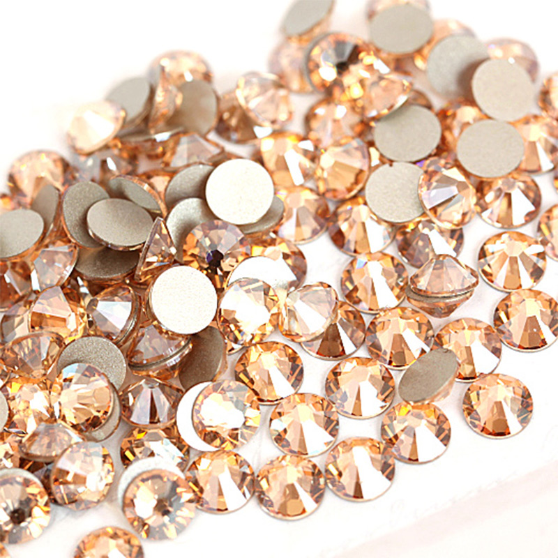 

SS3-SS30 Mixed Sizes Golden Shadow Nail Art Rhinestone Glass Nail Rhinestone Glitter for Art Decoration H0926