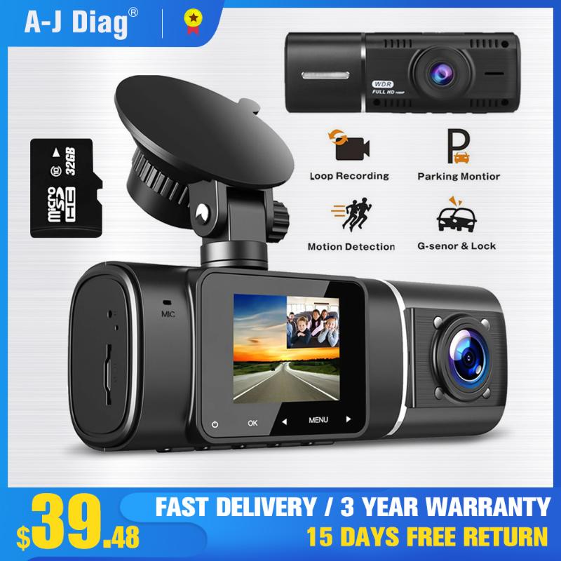 

Hidden Driving Recorder IPS Screen HD 1080P Car DVR Dual Recording Night Vision Parking Monitoring Rotatable Dash Camera