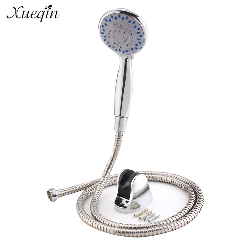 

Xueqin Universal 3 Modes Bathroom Hand Rainfall Shower Head Chrome Bath Showerhead Water Hose Holder Shower Sets