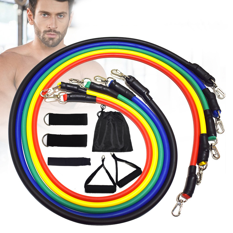 

New Resistance Bands Set Yoga Exercise Fitness Band Rubber Loop Tube Bands Gym Fitness Exercise Pilates Yoga Brick