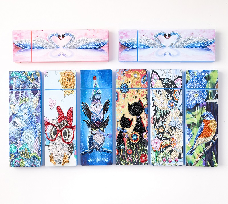 

5D DIY Special Shaped Diamond Painting Stationery Box Diamond Embroidery Flower Pattern Storage Box Child Student Birthday Gift