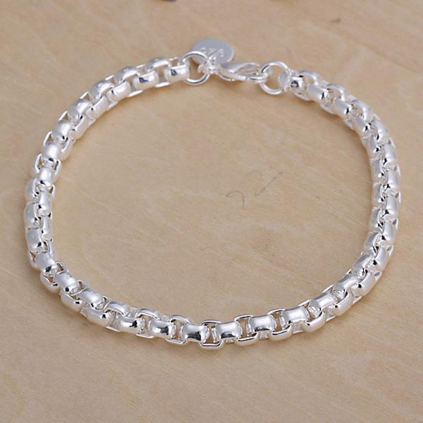 

Sliver Color New Round Lattice Chain Bracelet For Women Gift Fashion Jewelry 88 @ LL@17