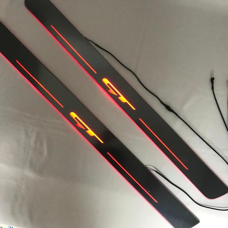 

Express delivery led door sill plate strip welcome light threshold guard protectors for Kia ceed gt