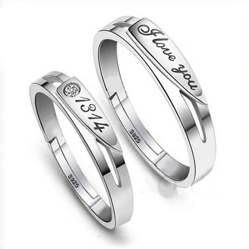 

Classic fashion couples open ring life 1314 pairs of rings creative jewelry for boys and girls