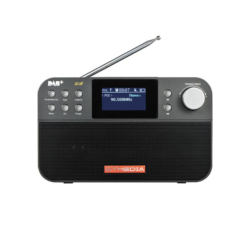 

GTMEDIA Z3 DAB Radio Portable Digital FM Radio USB Rechargeable Battery Powered with Dual Speakers TFT-LCD Sn
