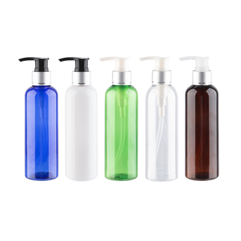 

Plastic DIY Cosmetic Bottle Used For Lotion Cream Shampoo PET Skin Care Tools 200ml Silver Lotion Pump Bottles