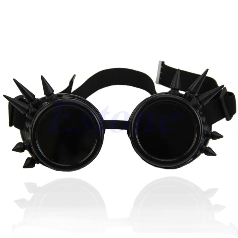 

Vintage Victorian Gothic Cosplay Rivet Steampunk Goggles Glasses Welding Punk