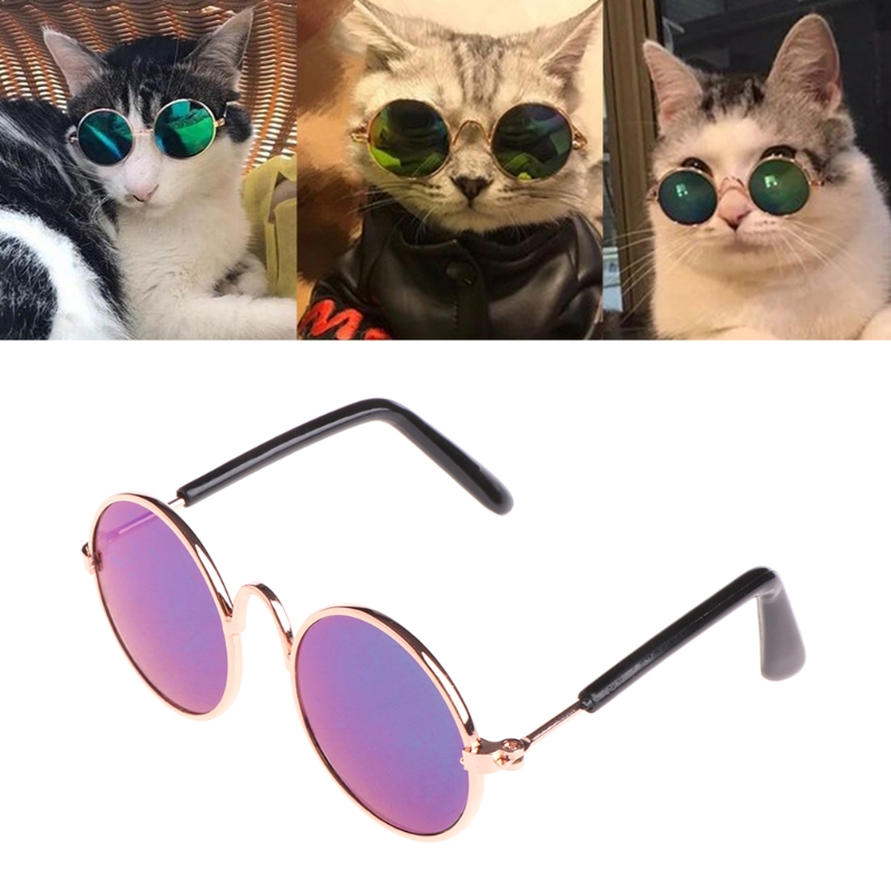 

Fashion Glasses Small Pet Dogs Cat Glasses Sunglasses Eye-wear Protection Pet Cool Photos Props color randomly