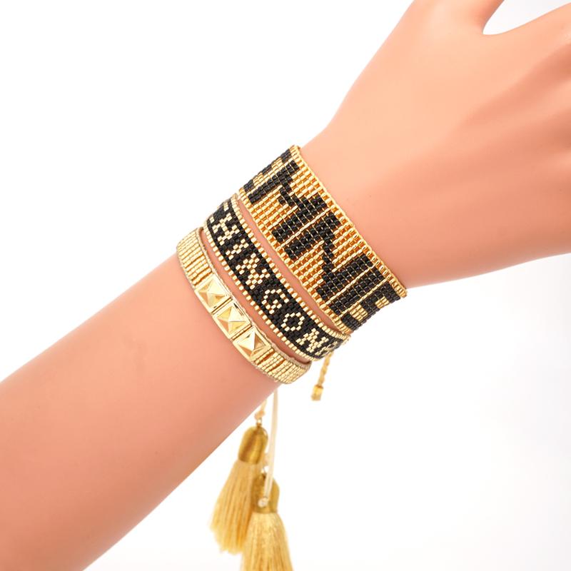 

SHINUS BOHO Pulseras Mujer Moda 2020 MIYUKI FEMINISTA-Women Bracelet Jewelry Handmade Adjustable Bracelet for Men Bileklik