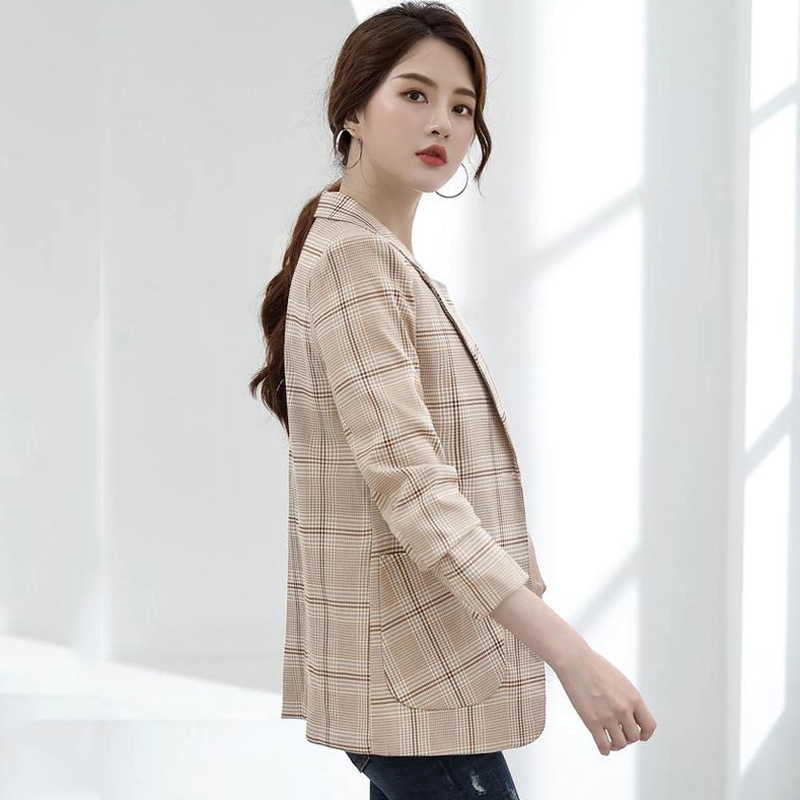 

Women's jacket 2020 autumn new casual fashion temperament slim slimming single buckle small suit women's clothes