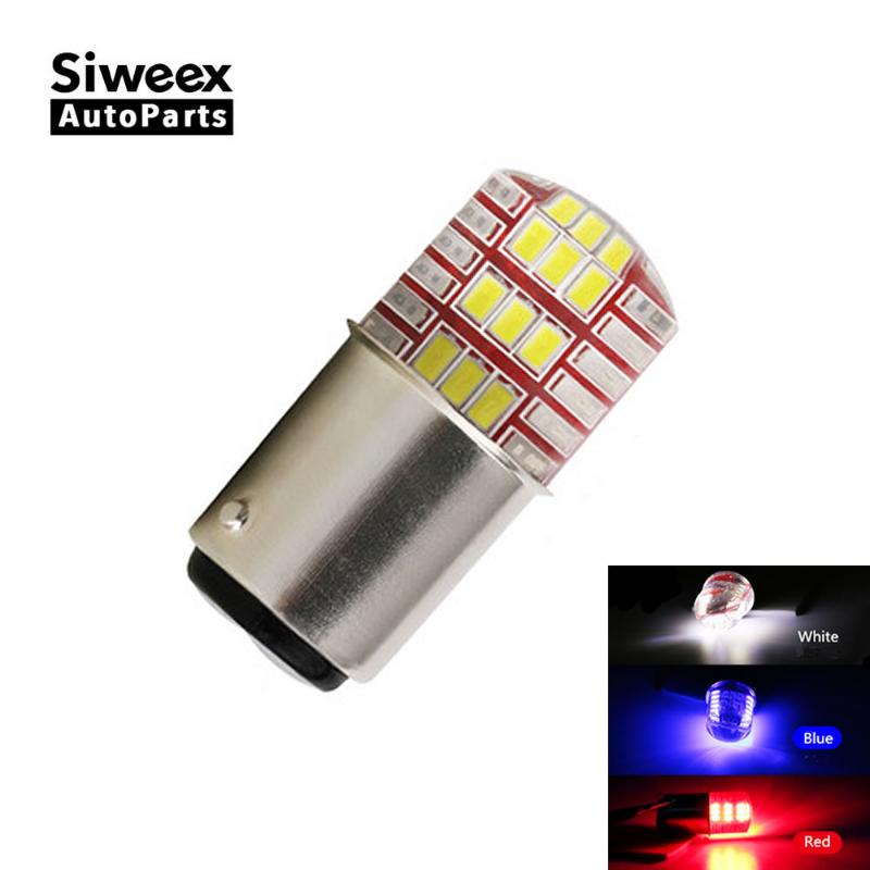 

1 Pcs 1157 BAY15D 42 SMD 3014 Auto Car LED Flash Brake Bulbs Two-color Strobe Blink Turn Signal Lamp Reversing Light 12V DC, As pic