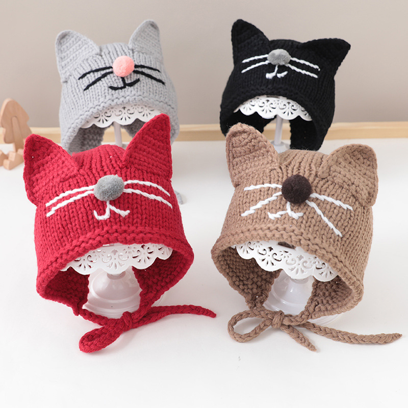 

Beanie/Skull Caps Baby Hats Lovely Child Wool Cap Season Girl Exceed Adorable Winter Primary 0-3 Individual Month Born, White