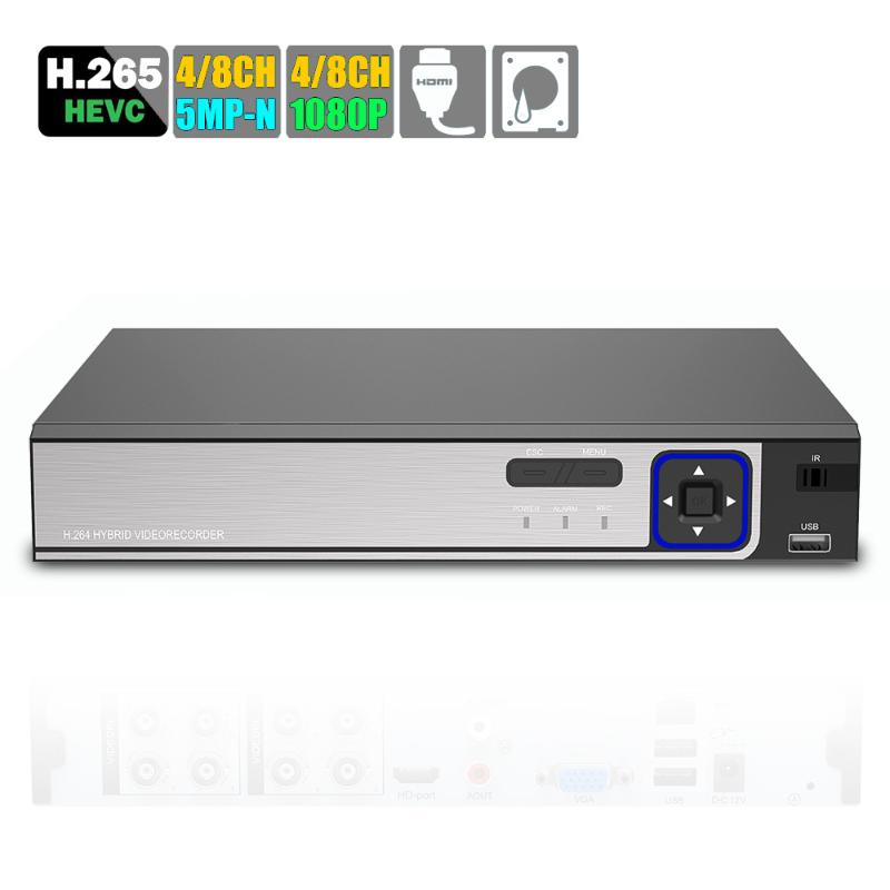

6 IN 1 H.2654MP 5MP Hybrid Security DVR 5MP-N AHD DVR NVR XVR CCTV 8Ch AHD-H 1080P Recorder Camera Onvif XVI Coxial P2P Xmeye