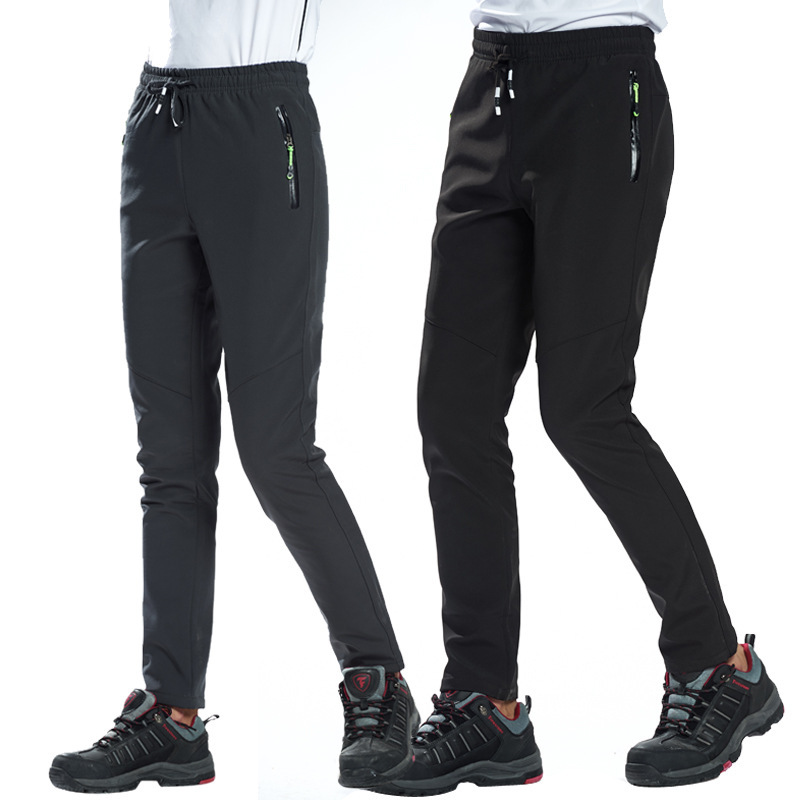 

Outdoor Pants Men and Women Autumn and Winter plus Velvet Waterproof Breathable Warm Mountain Climbing Outdoor Fleece Trouse, Men s gray