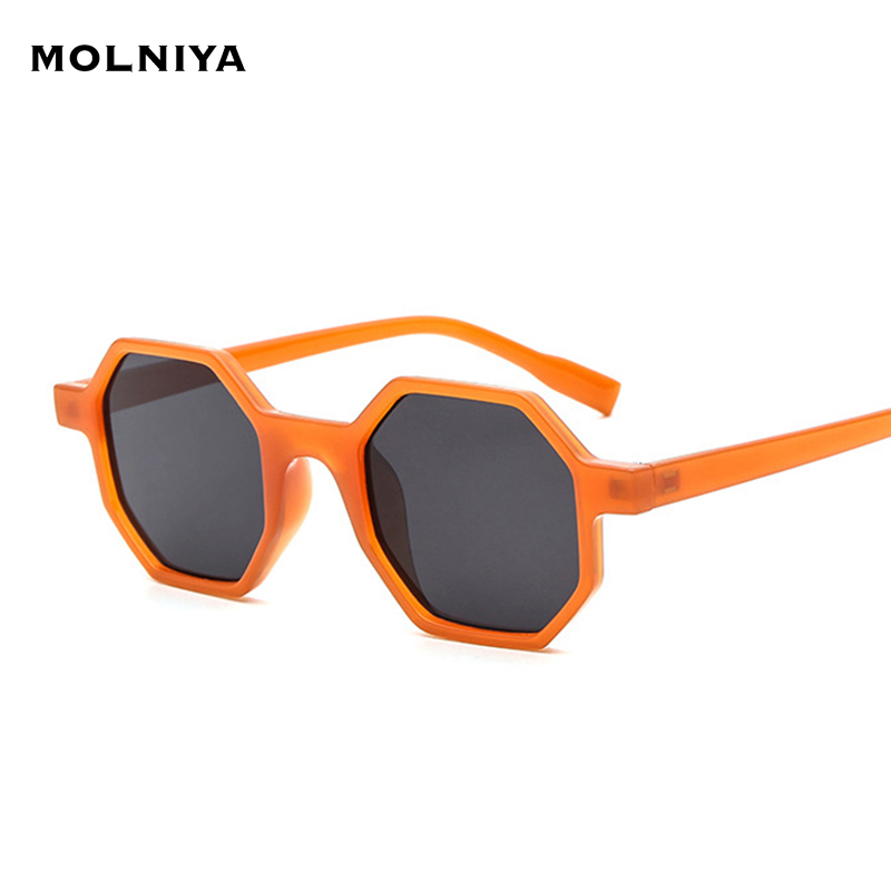 

Retro Polygon Sunglasses Women PC Frame Sun Glasses Men Brand Designer Hexagon Black Red Leopard Print Frame Eyewear